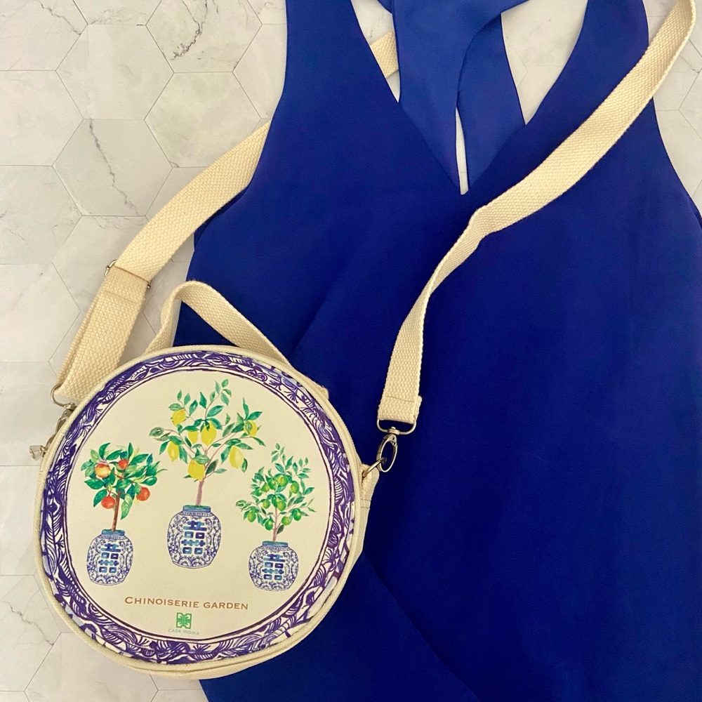 Asian garden inspired Crossbody Bag (NWOT) Chinoiserie Garden